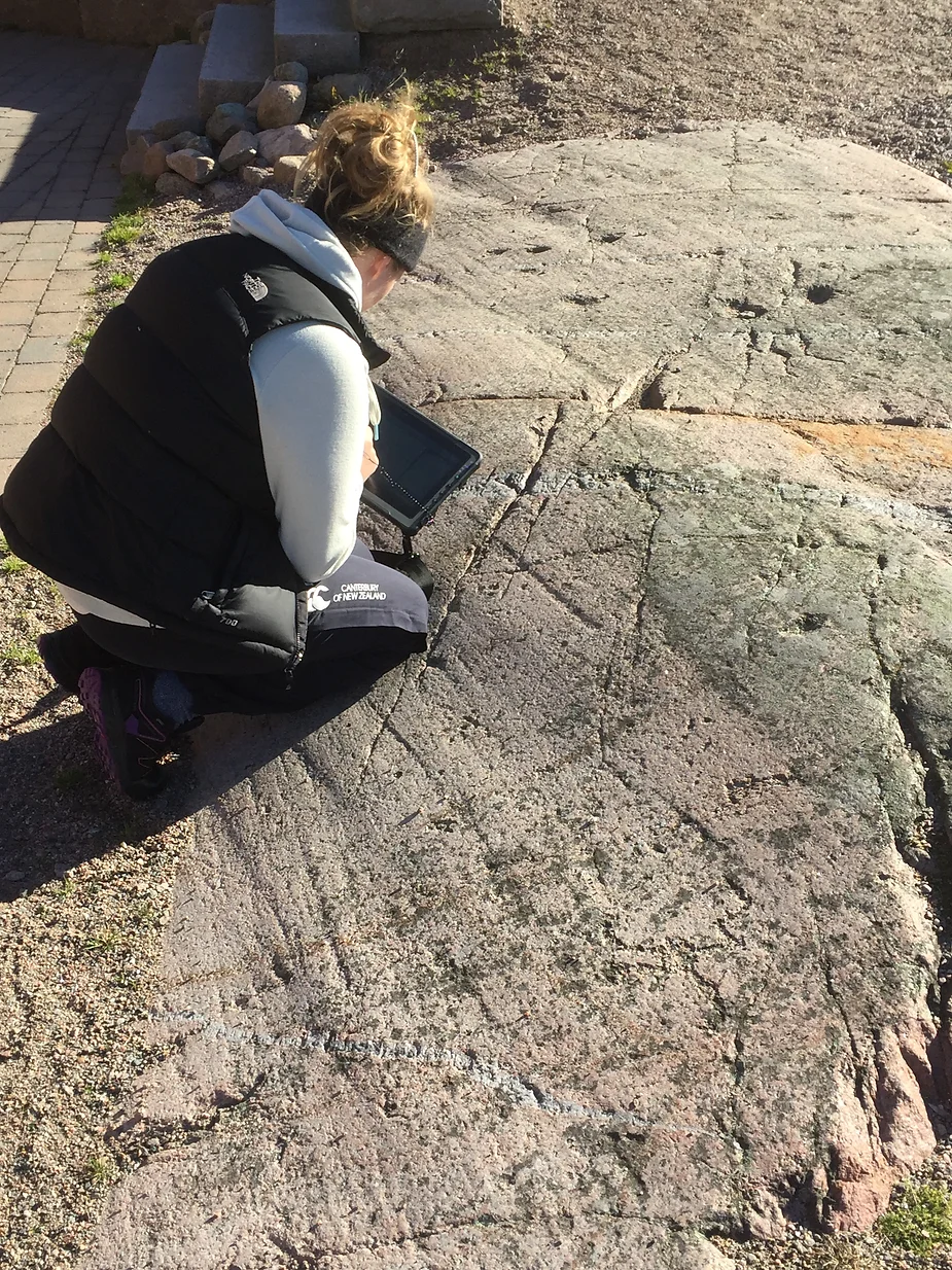 Jenny learns how to use one of the Tough Pads.