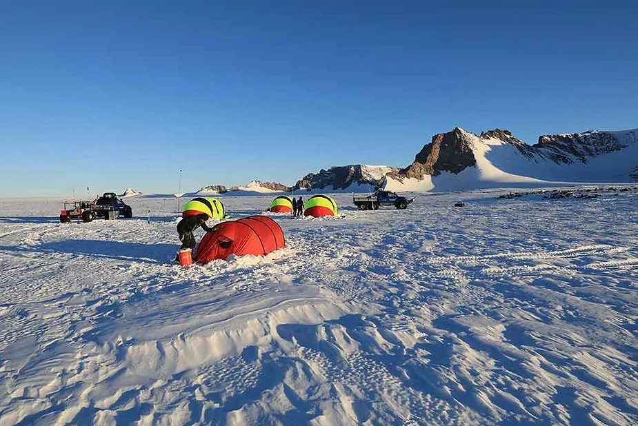 Our camp at the foot of Milorgfjella.