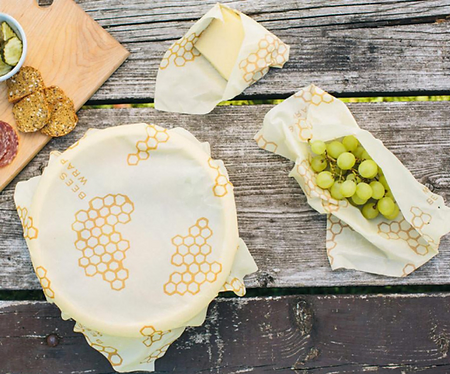 Using reusable beeswax wrap instead of plastic wrap.