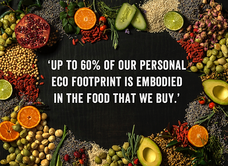 Up to 60% of our personal eco footprint is emobided in the food that we buy.