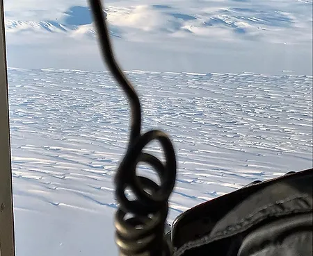 View of ice stream from the air.